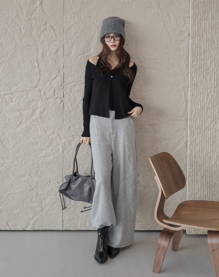 HEART SPACE COTTON CASUAL PANTS