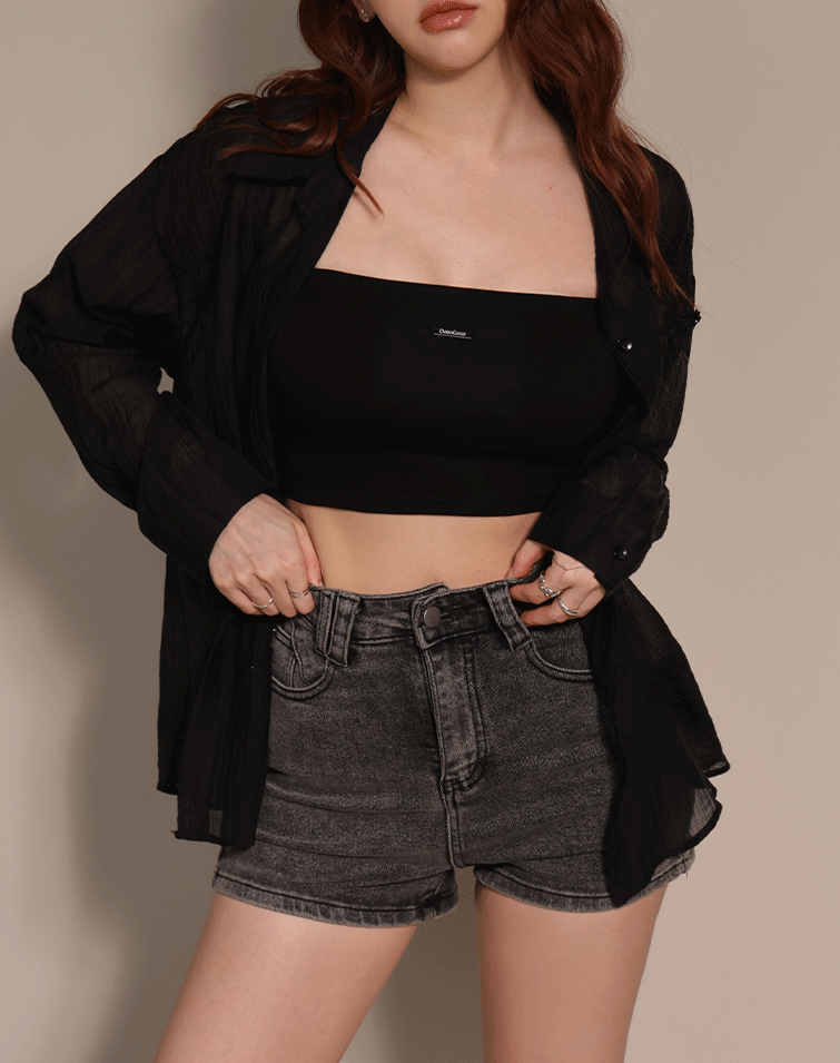CLASSIC WASHED DENIM SHORTS