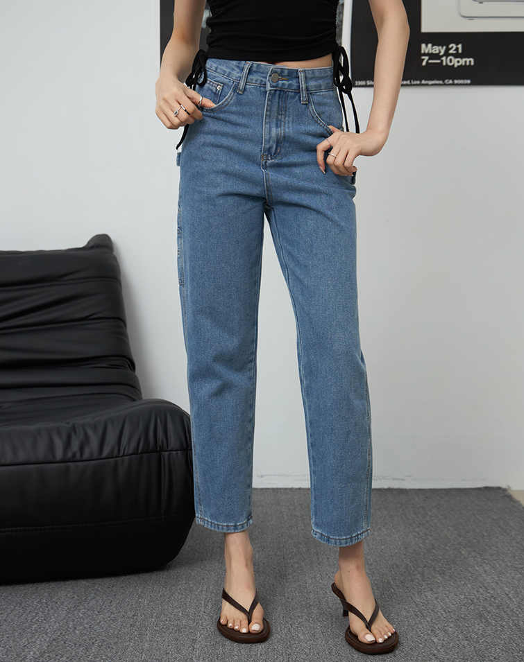 SOFT MATTE WASHED DENIM PANTS