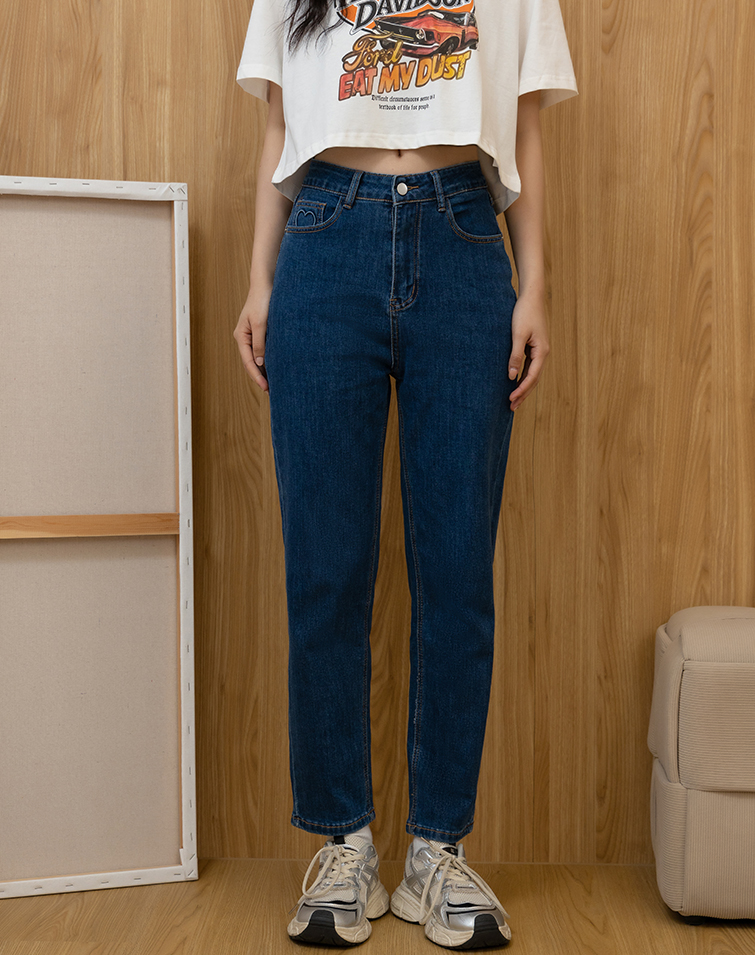 PLAYFUL HEART VINTAGE STRAIGHT-LEG JEANS