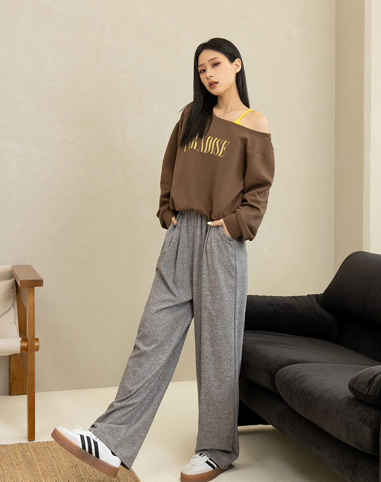 CASUAL DRAWSTRING COTTON PANTS