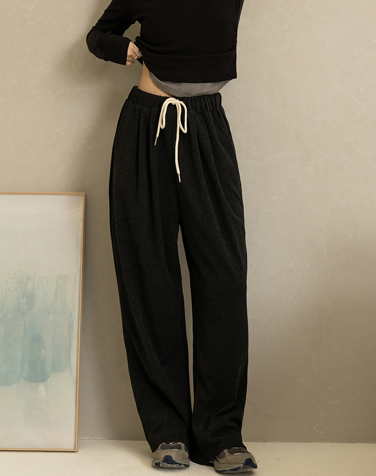 CASUAL DRAWSTRING COTTON PANTS