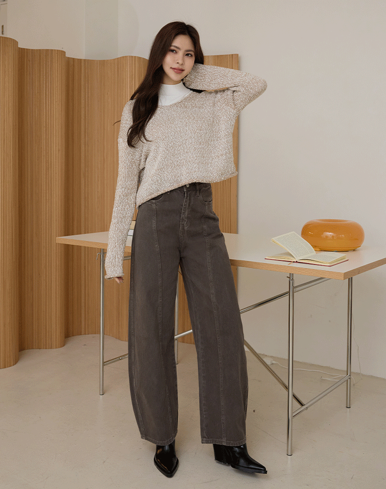 RELAXED FIT DENIM PANTS