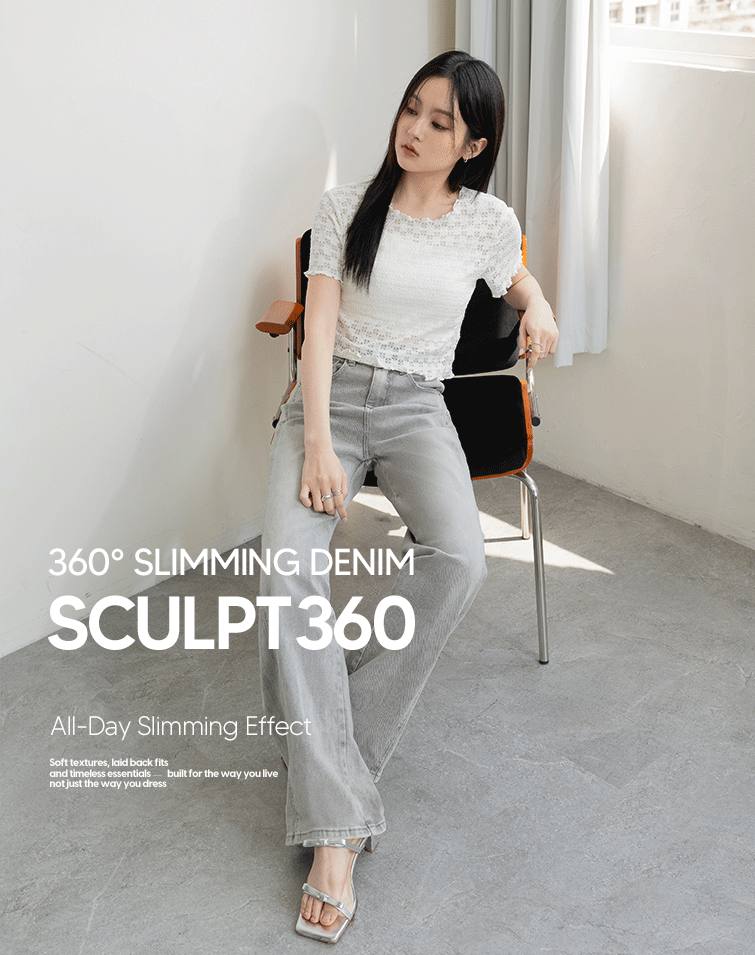 360° SLIMMING WASHED JEANS