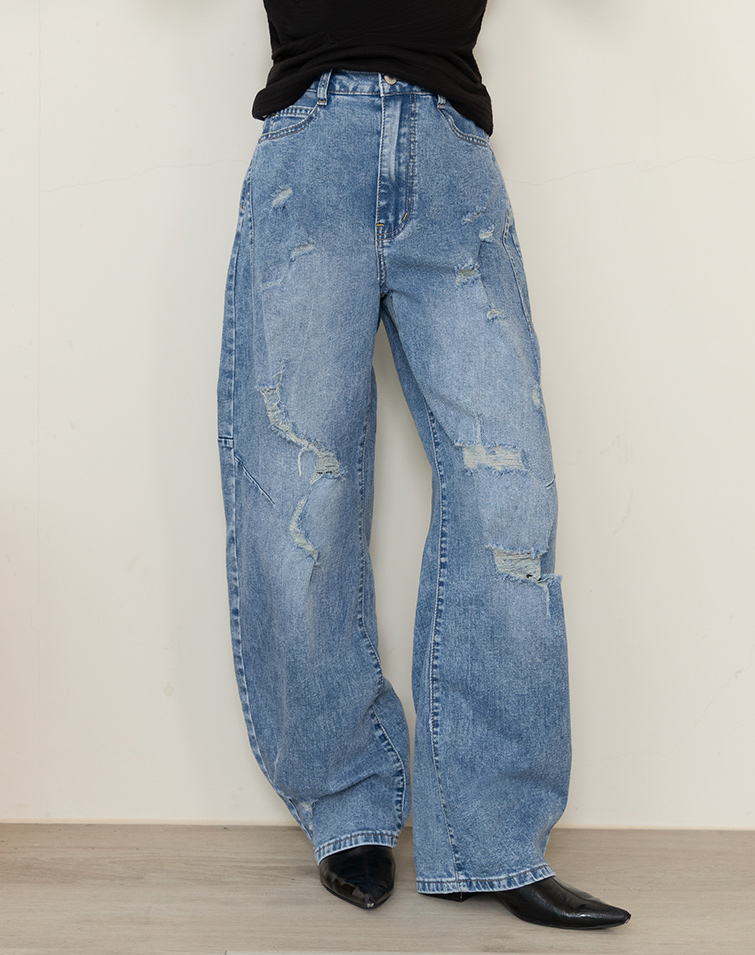 CURVE RIP DENIM JEANS