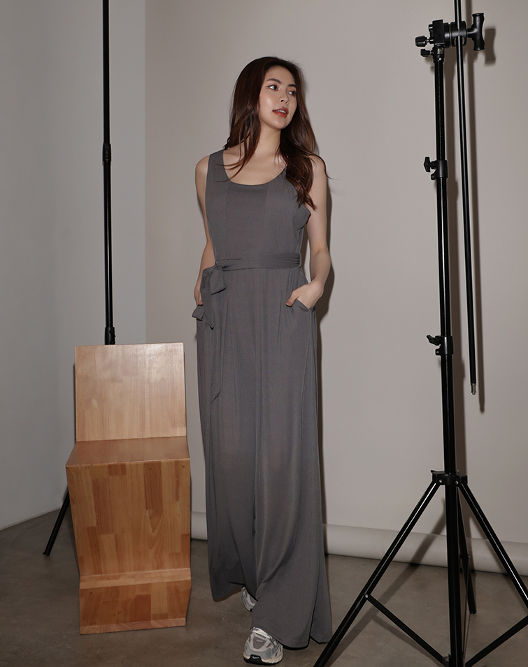 MINIMALIST TIE-STRAP JUMPSUIT