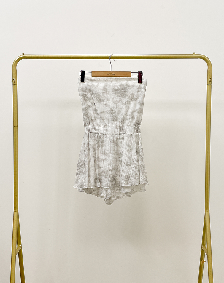 ELEGANT INK-WASH PRINT ROMPER