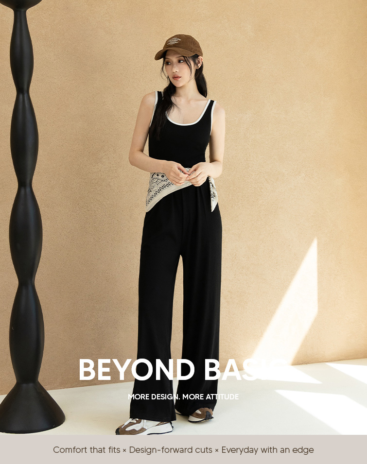 MIT SLIM RIBBED TANK JUMPSUIT