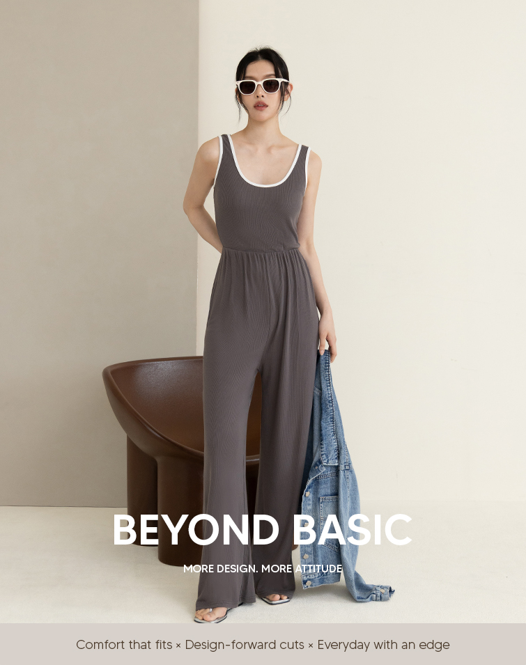 MIT SLIM RIBBED TANK JUMPSUIT