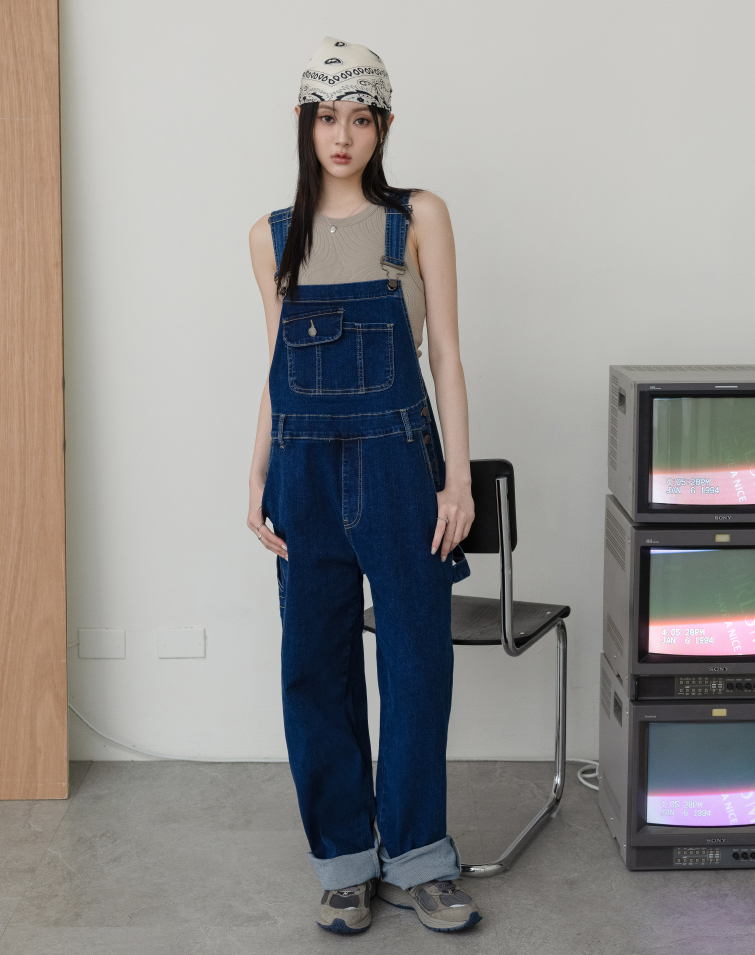 COMFORT STRETCH DENIM OVERALLS