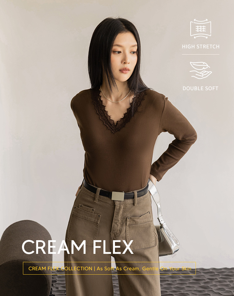 DOUBLE-FLEECE V NECK TOP