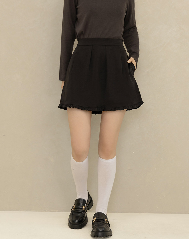 TRENDY LAYERED RUFFLE MINI SKIRT