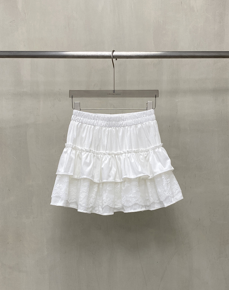 LACE TIERED SKIRT