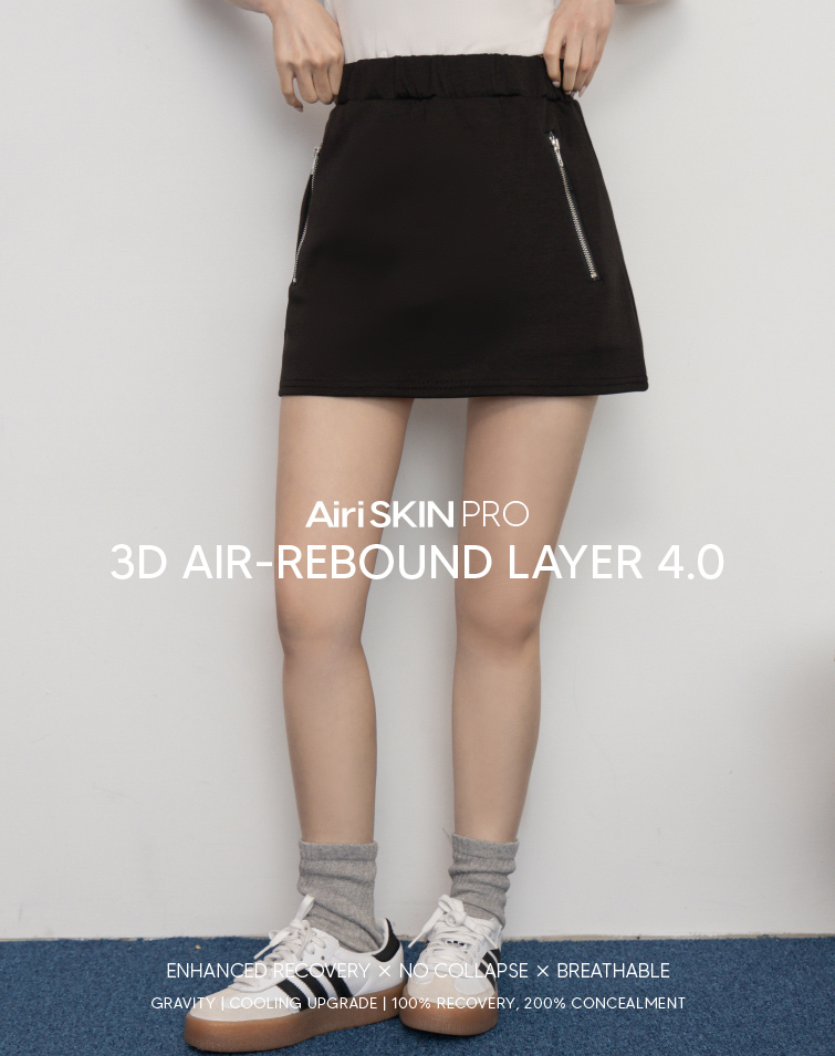 BREEZY COTTON ZIP DETAIL MINI SKIRT