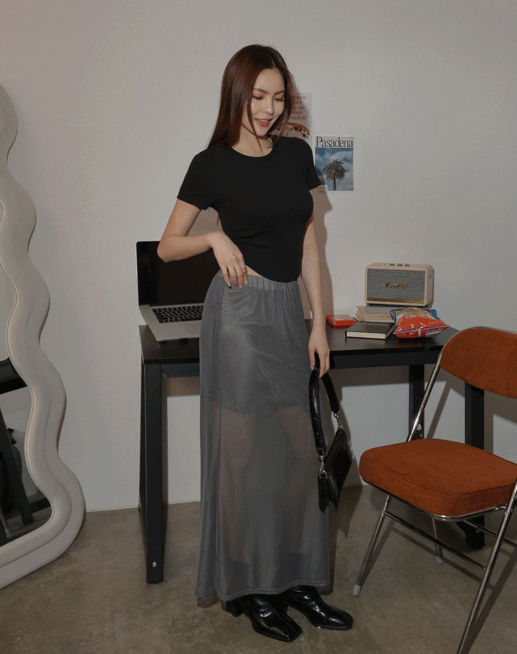 ETHEREAL SHEER FLOWING MAXI SKIRT