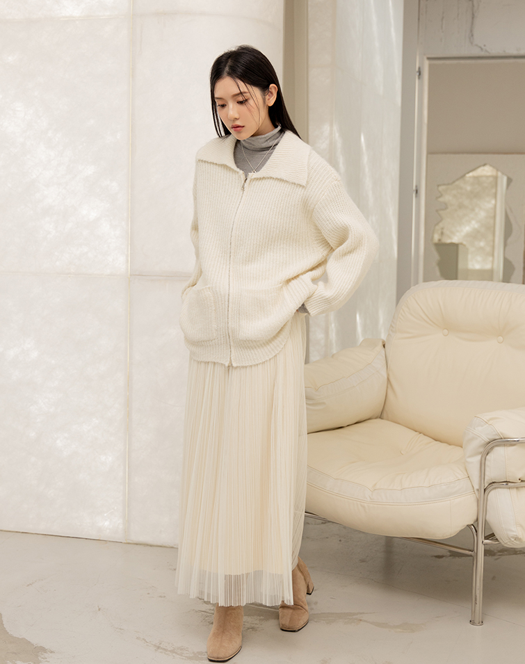 SHEER RUCHED MAXI SKIRT