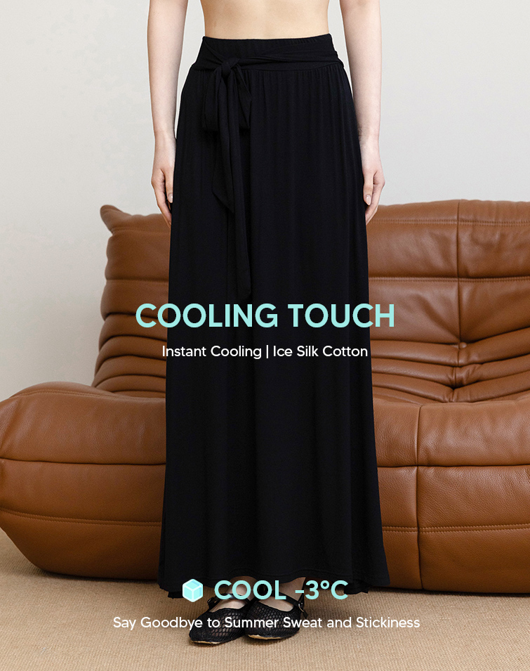 MIT AIRY TIE MAXI SKIRT