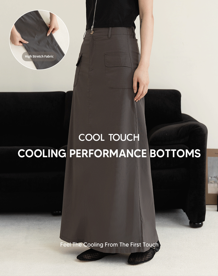 SLIM COOL CARGO MAXI SKIRT