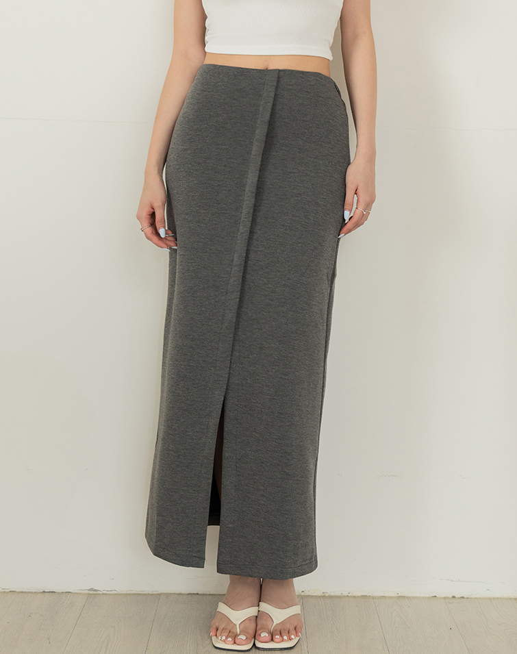 AIR COTTONSLIT MAXI SKIRT