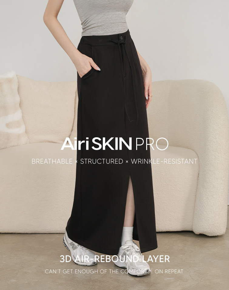 AIRY SLIT MAXI SKIRT