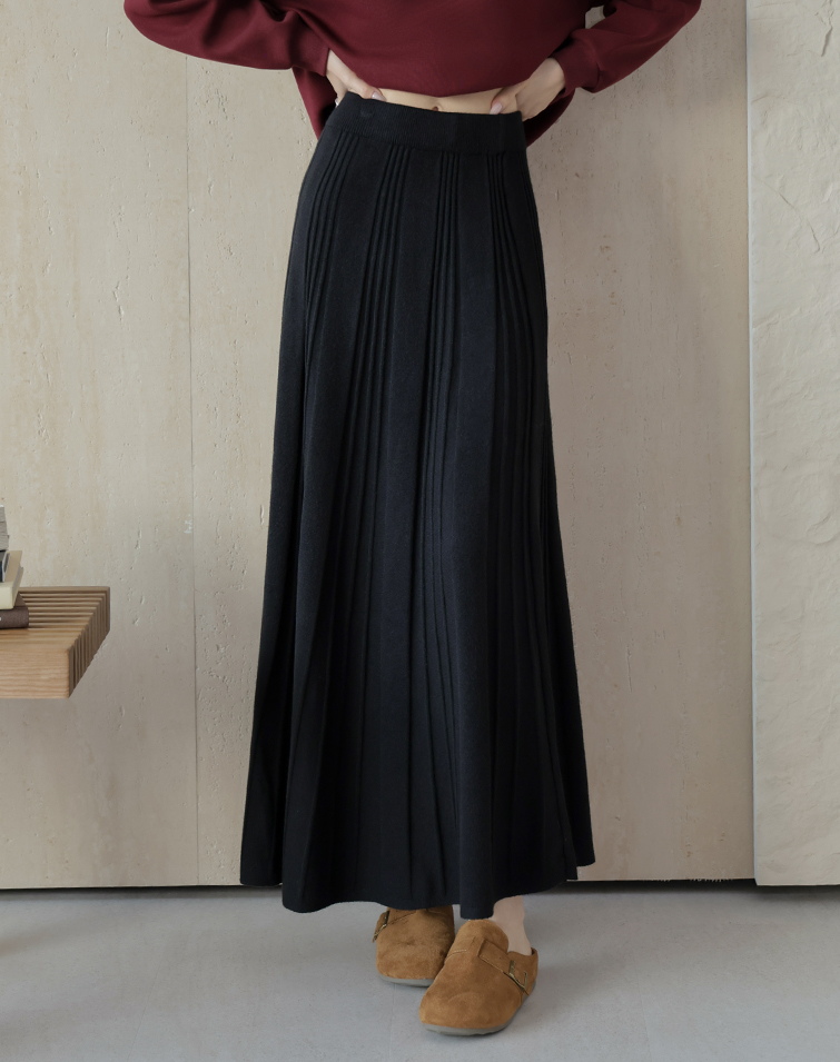 A-LINE RIBBED SLIMMING SKIRT