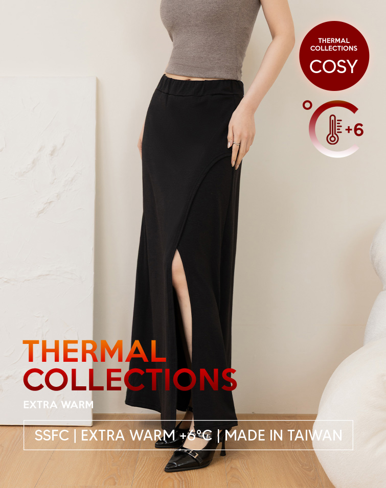 MIT Heat Cross-Waist Flare Skirt