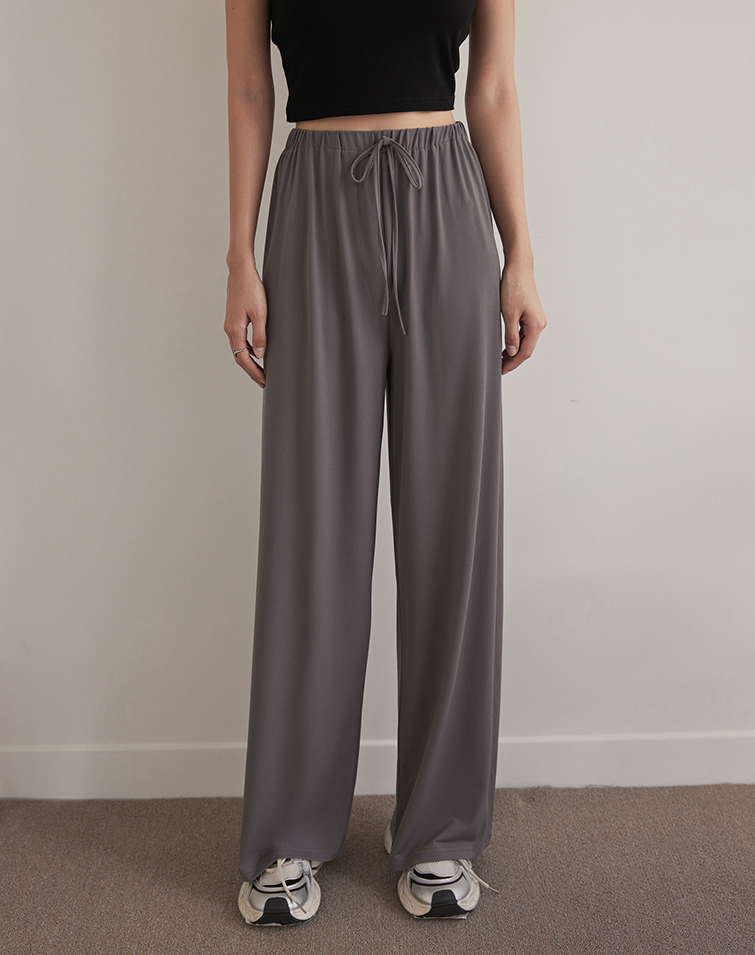 LAZY VIBE SOFT WIDE-LEG PANTS