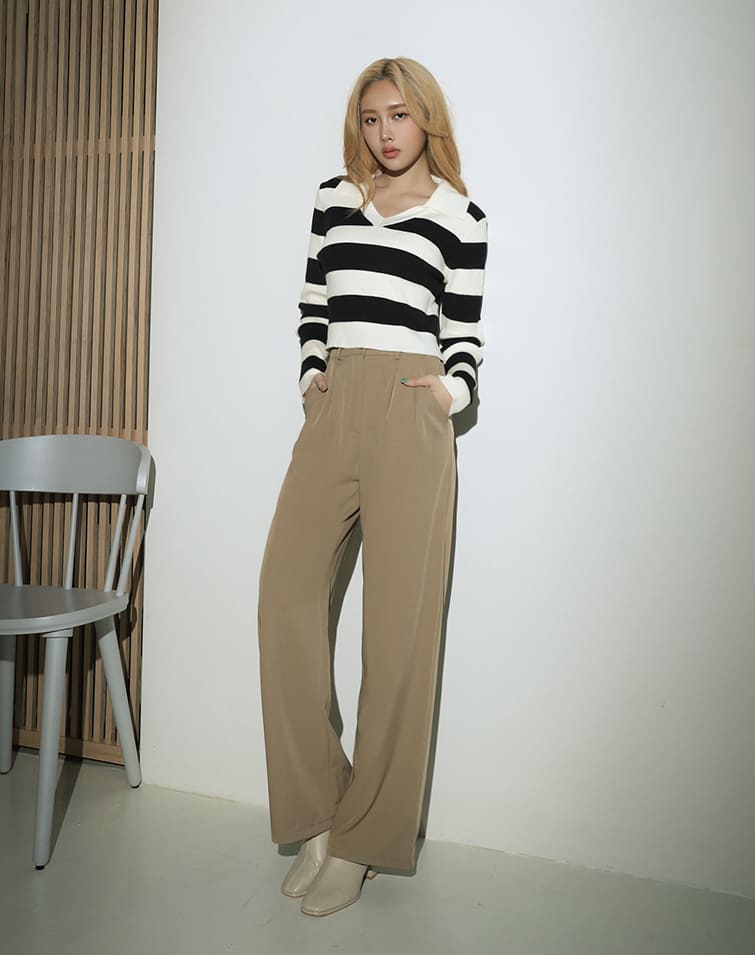 SOPHISTICATED TAILORED WIDE-LEG TROUSERS