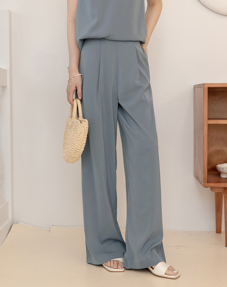 GRACEFUL SOFT FABRIC TAILORED PANTS