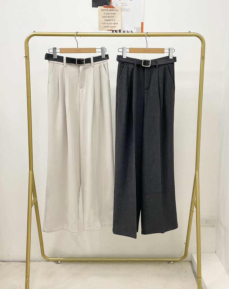 CASUAL PLEATED DESIGN SUIT TROUSERS