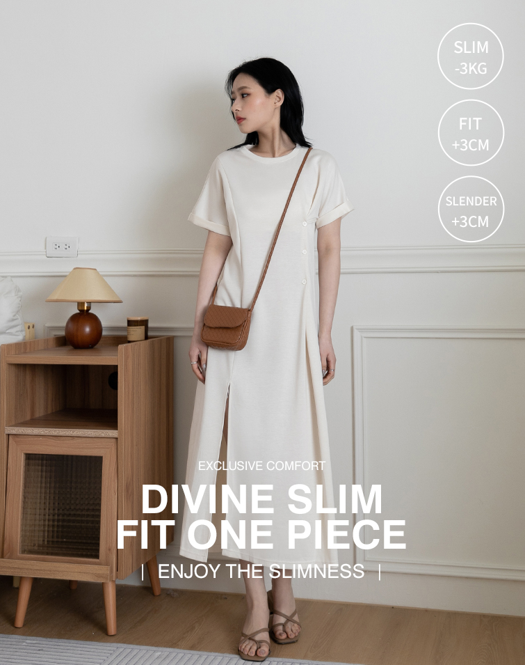 ROLLED SLEEVE CINCHED WAIST LONG DRESS
