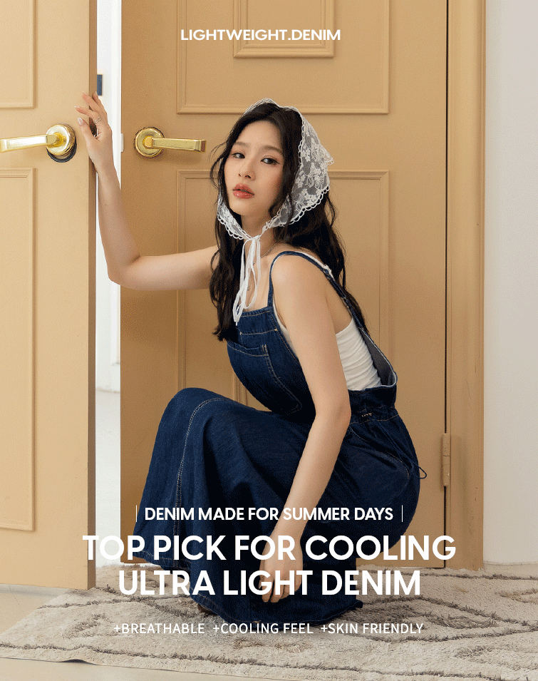 POCKET-STYLE WAIST-TIE DENIM SUSPENDER DRESS