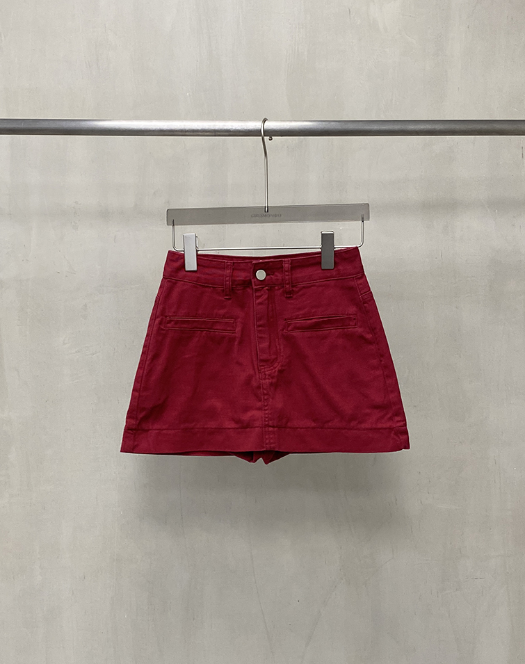 CLASSIC A-LINE POCKET DENIM MINI SKIRT