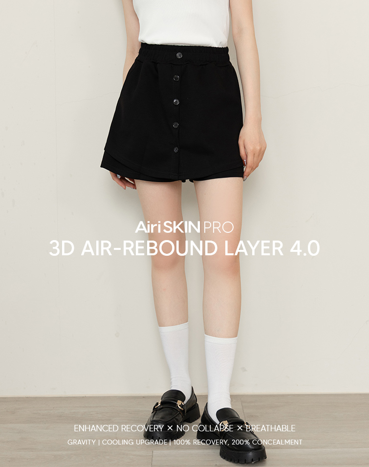MIT FEATHER BUTTONED SKORT