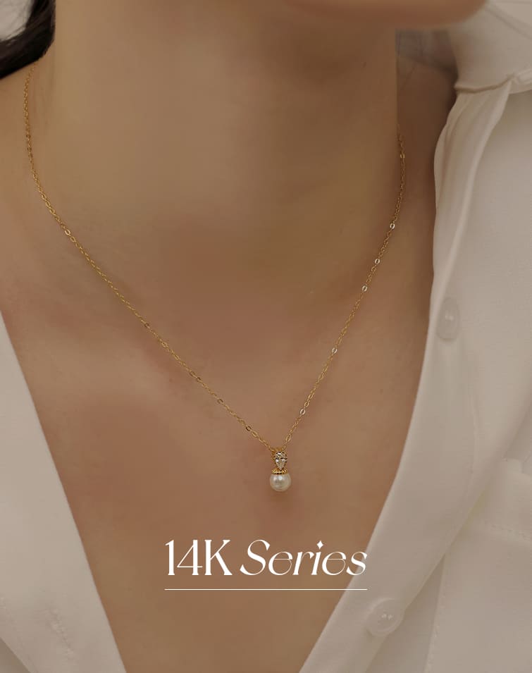 14K A DROP OF PEARL NECKLACE
