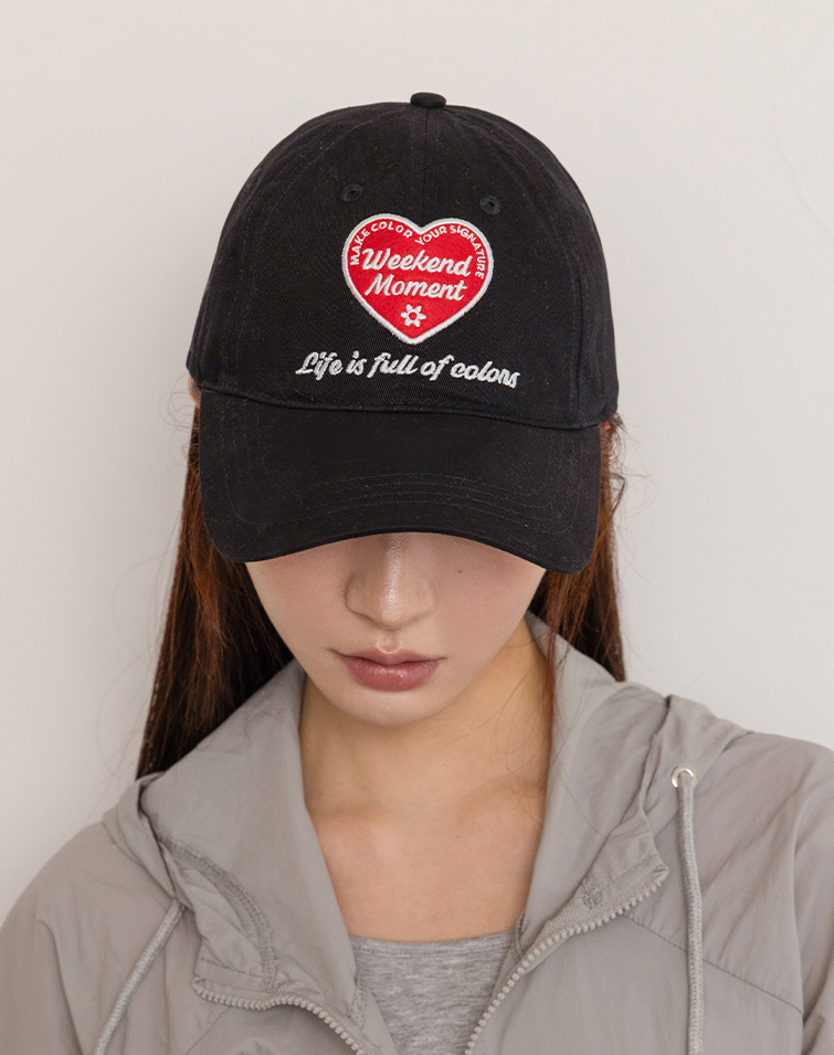 HEART EMBRO BASEBALL CAP