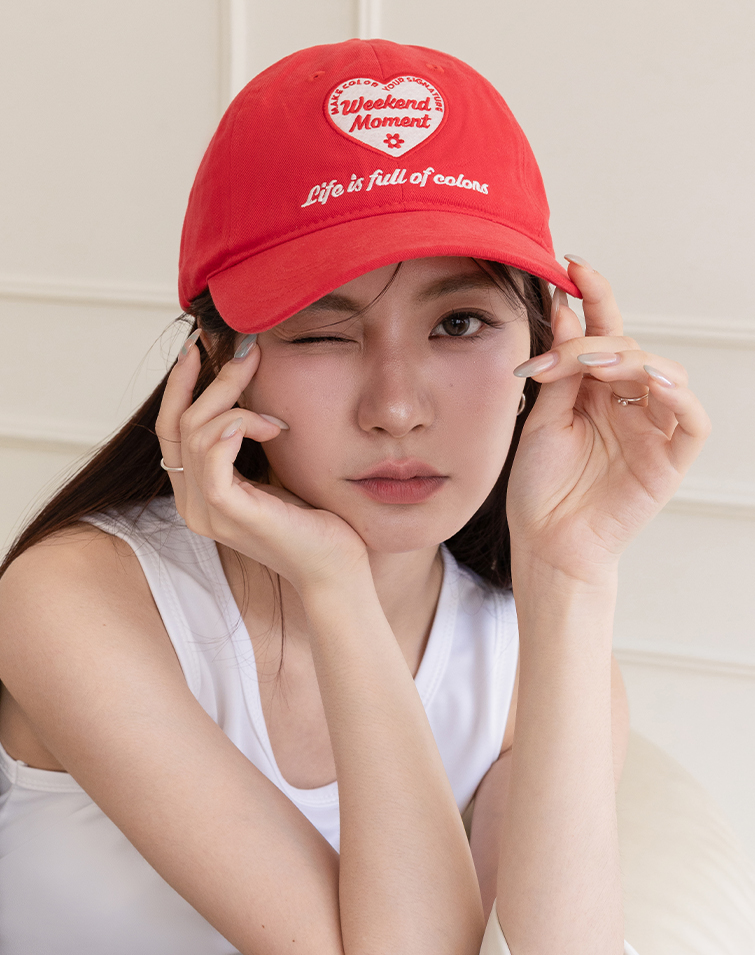 HEART EMBRO BASEBALL CAP