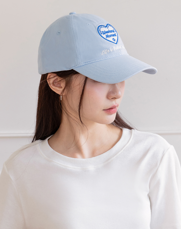 HEART EMBRO BASEBALL CAP